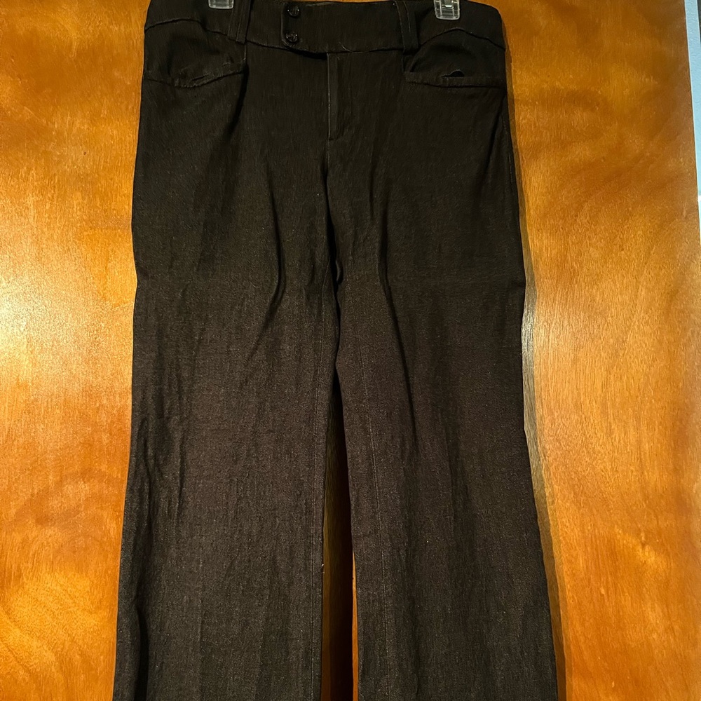 Banana Republic dark denim dress pants.
